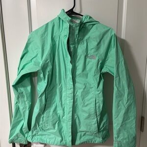 The North Face women’s Light Green Raincoat